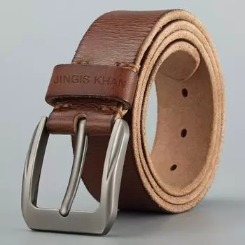 Мужской ремень из натуральной кожи с пряжкой из натуральной коровьей кожи первого слоя, повседневный ремень ручной работы в стиле ретро для мужчин из коровьей кожи 105cm