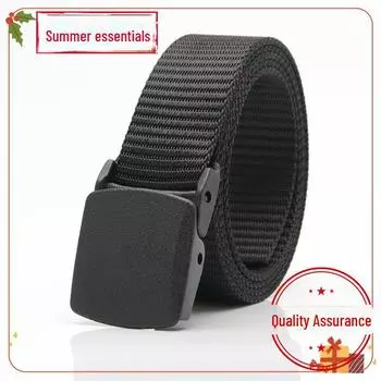 Мужской ремень из неметаллического нейлона и парусины — безопасный, не раздражающий, идеально подходит для военных тренировок и использования на открытом воздухе 115cm серый