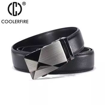 Мужской ремень известного бренда, роскошные мужские ремни из натуральной кожи высшего качества, металлический ремешок с автоматической пряжкой 100CM чёрный