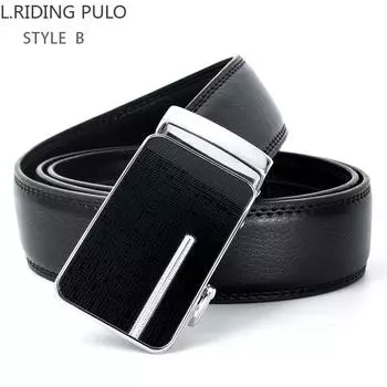 Мужской ремень, модный повседневный деловой ремень с автоматической пряжкой для брюк 110cm