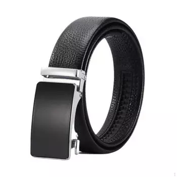 Мужской ремень повседневный автоматическая пряжка элегантное платье для брюк подарок на день рождения Silver 115cm