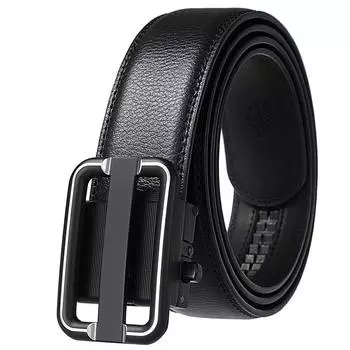 Мужской ремень с автоматической пряжкой, деловой ремень из коровьей кожи, повседневный ремень Ly36-561958-1 110cm-130cm