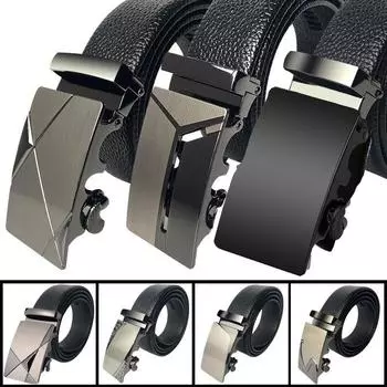 Мужской ремень с автоматической пряжкой, устойчивый к царапинам ремень из микрофибры 130CM