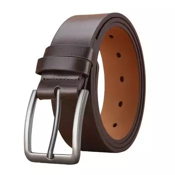 Мужской ремень с пряжкой из кожи, мужской ремень для брюк One Size