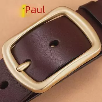 Мужской ремень с пряжкой от Paul, аутентичный дизайн Polo [Free Punch] 110cm