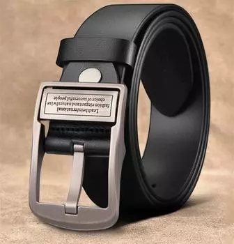 Мужской ремень с пряжкой в стиле ретро, деловой повседневный ремень, модный простой ремень для молодых и средних лет 110cm
