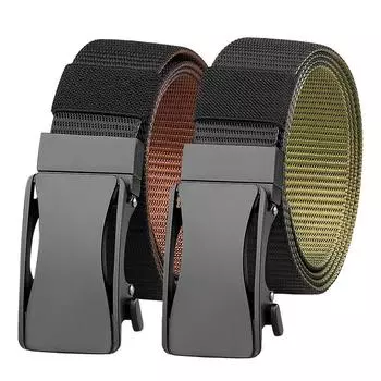 Мужской ремень с вращающейся пряжкой из сплава, двусторонний ремень для занятий спортом на открытом воздухе из искусственного нейлона, тактический ремень, повседневный простой холщовый ремень 125cm