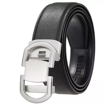 Мужской ремень со стальной пряжкой, ремень с пряжкой из нержавеющей стали, ремень с автоматической пряжкой Ly36-61911-7 110-130CM