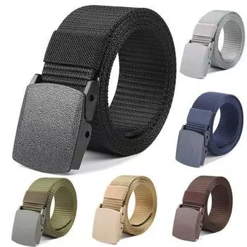 Мужской ремень тактический для спорта на открытом воздухе модный мужской пояс военный нейлоновый ремень чёрный