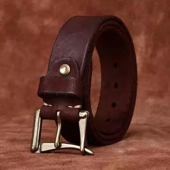 Мужской ремень в стиле ретро для спецодежды, ремень ручной работы с пряжкой, мужской бронзовый, быстрое снятие, быстрое решение