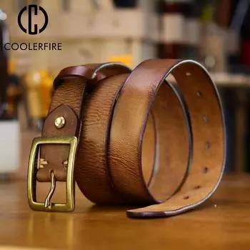 Мужской ремень высокого качества из натуральной кожи, дизайнерский ремень, платье для джинсов, пряжка, повседневный первый слой, мужской ремень из воловьей кожи TM073 China&95CM чёрный