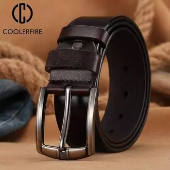 Мужской ремень высокого качества, роскошный дизайнерский ремень с металлической пряжкой, мужские повседневные ремни для джинсов, новый широкий кожаный пояс AHQ2127 85cm чёрный