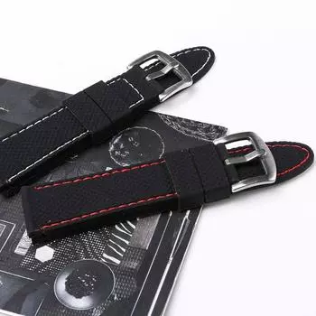 Мужской ремешок для часов 18 мм, 20 мм, 22 мм, 24 мм, водонепроницаемый силиконовый ремешок для часов, ремешок для часов Accs, ремешок для часов