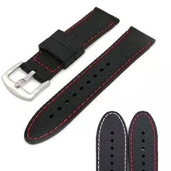 Мужской ремешок в виде сетки, 20 мм, 22 мм, 24 мм, резиновый, 18 мм, силиконовый ремешок для часов, ремешки для часов Accs, ремешок для часов