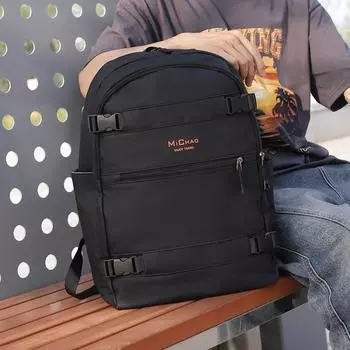 Мужской рюкзак большой емкости, компьютерная сумка, школьная сумка для школьников средней школы серый