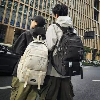 Мужской рюкзак большой емкости, легкая студенческая школьная сумка хаки