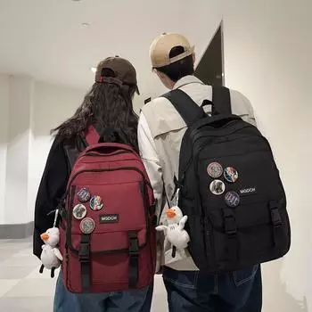 Мужской рюкзак большой емкости Женский школьный рюкзак унисекс для школьников средней школы Дорожный рюкзак синий