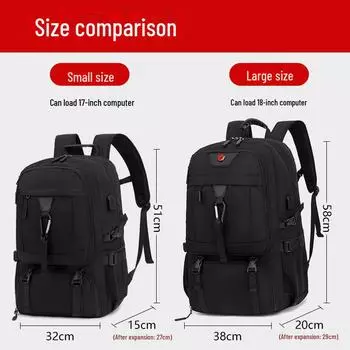 Мужской рюкзак большой вместимости для путешествий и альпинизма на открытом воздухе Standard Edition, 50L, Nude Pack чёрный