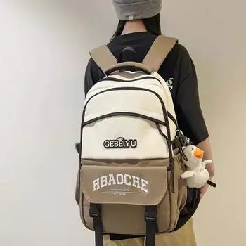 Мужской рюкзак большой вместимости для учащихся средних школ 3-6 классов. Рюкзак для путешествий. серый