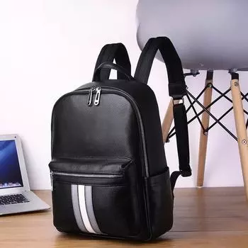 Мужской рюкзак большой вместимости из натуральной коровьей кожи для путешествий и бизнеса 88513A