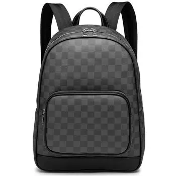 Мужской рюкзак через плечо на одно плечо осень/зима 2022 г.: Европейский и американский стиль, повседневная клетка, большая вместимость чёрный