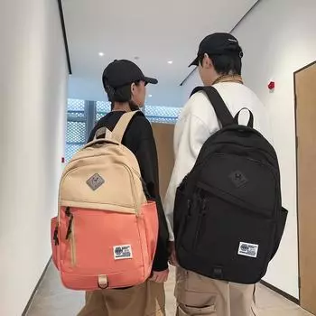 Мужской рюкзак, цветной школьный рюкзак для младших школьников, большой емкости, компьютерный дорожный рюкзак хаки