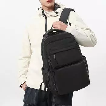 Мужской рюкзак для компьютера большой емкости, школьный рюкзак для учеников младших и старших классов, легкий рюкзак чёрный