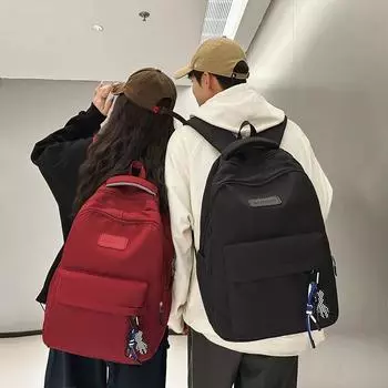 Мужской рюкзак для средней школы, школьный рюкзак большой емкости, женский водонепроницаемый рюкзак для путешествий по кампусу серый