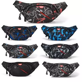 Мужской рюкзак Hengreda Fanny Pack Поясная сумка с карманом на поясе Мужская повседневная дорожная поясная сумка Велосипедная женская модная нейлоновая водонепроницаемая сумка через плечо One Size