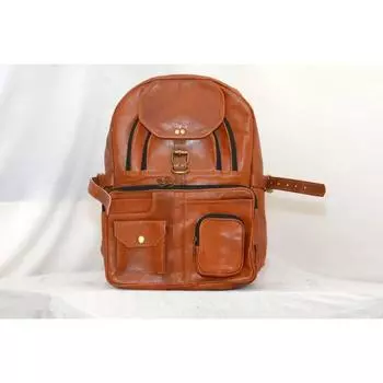 Мужской рюкзак из натуральной кожи, сумка для ноутбука, портфель, 18 дюймов, винтажный 18 (H), 11 (L), 8 (D)