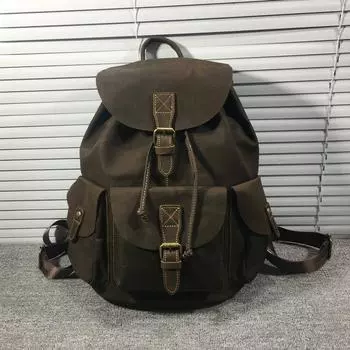 Мужской рюкзак из натуральной кожи в стиле ретро из коровьей кожи, женская повседневная дорожная сумка, рюкзак Crazy Horse, сумка для езды на мотоцикле и альпинизма