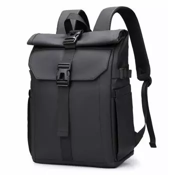 Мужской рюкзак Контрастный рюкзак Дорожная сумка чёрный