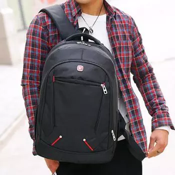 Мужской рюкзак мужской женский многофункциональный школьный рюкзак на молнии большой емкости компьютерный рюкзак One Size