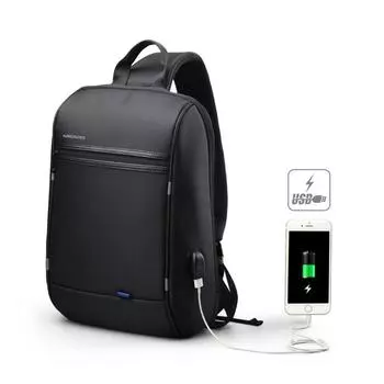 Мужской рюкзак с зарядкой через USB, нагрудная сумка, маленькая сумка через плечо, сумка для ноутбука 14 дюймов, мужская сумка-мессенджер для школьников и студентов младших классов, школьные сумки чёрный