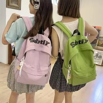 Мужской рюкзак с буквенным принтом, женский рюкзак большой вместимости, легкий рюкзак для путешествий, школьный рюкзак для девочек зелёный