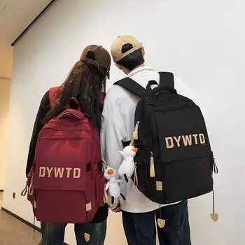 Мужской рюкзак с буквенным принтом, женский школьный рюкзак для школьников средней школы, компьютерная сумка белый