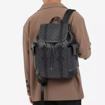 Мужской рюкзак с модным принтом, сумка для отдыха, большая вместимость, школьный рюкзак для компьютера, дорожный рюкзак чёрный