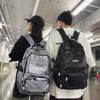 Мужской рюкзак, школьный портфель, женская многофункциональная, вместительная, водоотталкивающая, дорожная сумка для компьютера серебряный