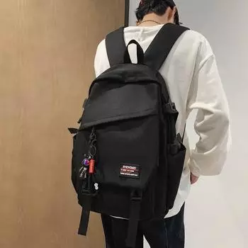 Мужской рюкзак, школьный рюкзак для учащихся младших классов, школьный рюкзак большой емкости для женщин чёрный