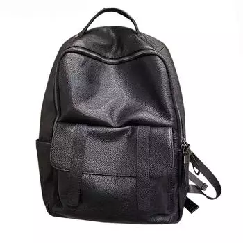 Мужской рюкзак Wind All Leather, деловая сумка для планшета 14 дюймов, большая вместительная дорожная сумка чёрный