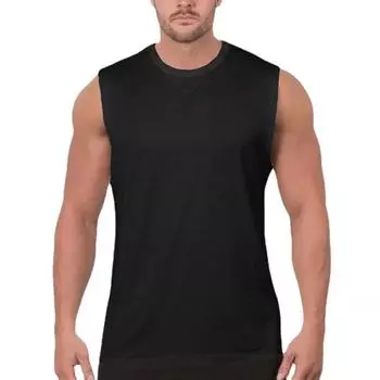 Мужской сетчатый жилет для бодибилдинга Do The Work, свободный спортивный жилет для занятий спортом, фитнесом, летнее новое поступление, простой тренировочный жилет с круглым вырезом M чёрный