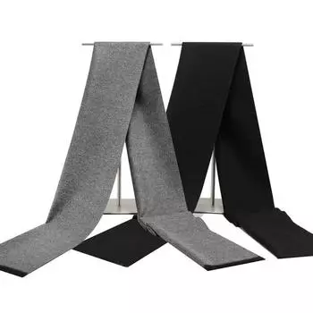 Мужской шарф, однотонный, зимний, теплый, утолщенный, монохромный, шарф для среднего и пожилого возраста, европейский и американский 180cm красный