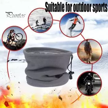 Мужской шарф, зимний флисовый подклад, однотонный шарф с регулируемым шнурком, утолщенный бархатный теплый шейный платок хаки