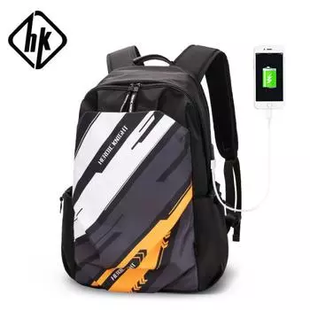 Мужской школьный рюкзак для мужчин, сумка для ноутбука, спортивный дорожный водонепроницаемый USB-зарядное устройство, модный женский рюкзак для отдыха