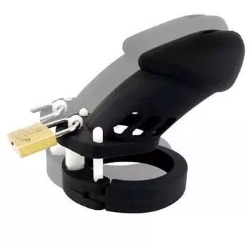 Мужской Силиконовый Cb Lock Chastity Lock Пенис Клетка Взрослые Секс Игрушки Член Клетка Раб Рогоносец Пытки Мошонка 8cm