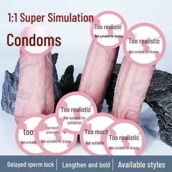 Мужской силиконовый презерватив-насадка для задержки и увеличения