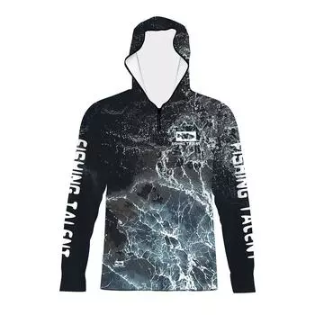 Мужской солнцезащитный костюм, дышащий солнцезащитный костюм для рыбалки на открытом воздухе, мужской рыболовный костюм, рыболовный костюм с капюшоном S