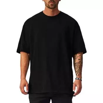 Мужской спортивный кардиган Do The Work Muscleguy в тренажерном зале, свободный однотонный, однотонный, для бодибилдинга, для фитнеса, уличной футболки в стиле хип-хоп M чёрный