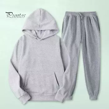 Мужской спортивный костюм из двух частей, комплект из толстовки с капюшоном и длинными рукавами, эластичный пояс, брюки, спортивный костюм M белый