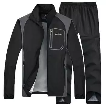 Мужской спортивный костюм L чёрный